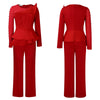 Luxury Jumpsuits & Rompers for Women Round Neck Beaded Transparent Sleeve High Waisted Elegant Female Birthday Party Overalls