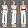 Full Length for Women Elegant Summer Long Jumpsuits Evenings Party Sexy Tube Jumpsuit Ladies High Waist Strapless Jumpsuit