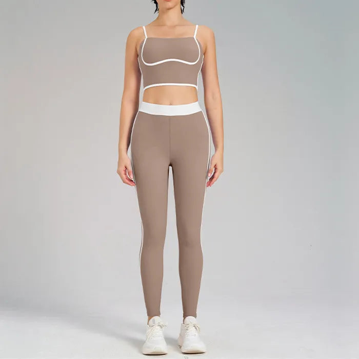 2PCS Sportswear Women Yoga Set Gym Sportswear Fitness Legging Tracksuits Sports Bra Gym Pant Active Wear Suits