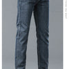 Spring Men's Light Blue Slim Jeans Stylish Casual Stretch Fabric Denim Pants Classic Trousers Smoke Gray