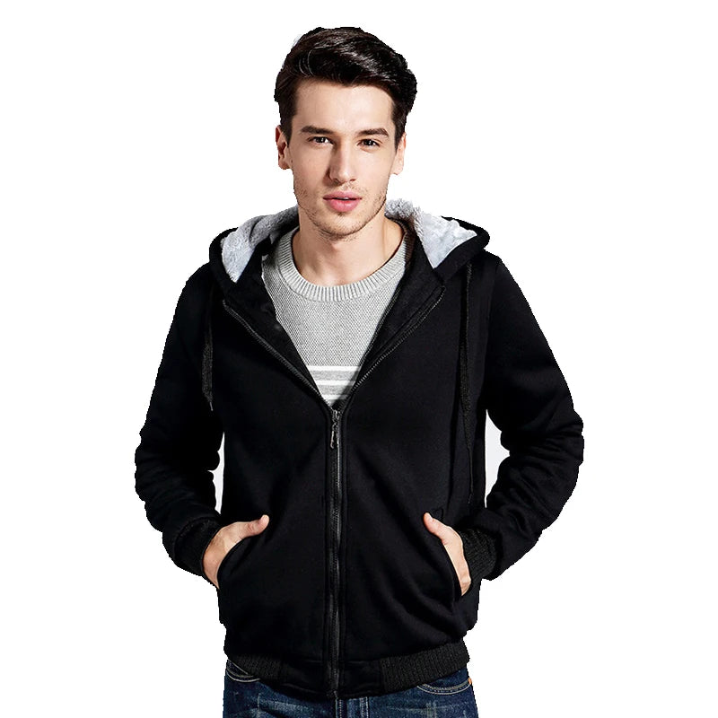 Men's Jacket Winter Camouflage Fleece Thicken Hooded Jackets Male Long Sleeve Coat Casual Zip Up Hoodies Streetwear Men's Coats