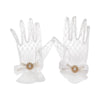 Girl Lolita Mesh Bow Flower Lace Gloves Black White Lace Gloves lolita Lace Sleeves Cosplay Jewelry