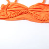 Nibber Sexy Women 2 Piece Set Bandage Ruched Square Collar Bra+Skinny Long Skirts 2025 Summer Vacation Beach Party Trend Suits