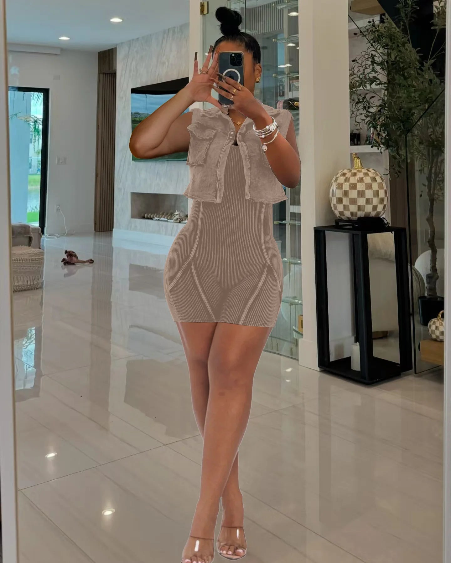 HLJ High Quality Women's Shorts Outfits Cotton Crop Jacket+Bodysuits 2 Piece Set Casual Vintage Two Piece Set Women's Spring New