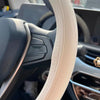 Napa Leather Perforated Patchwork Car Steering Wheel Cover, Non-slip, Breathable, Universal 15 Inch (Approx. 38.1cm)