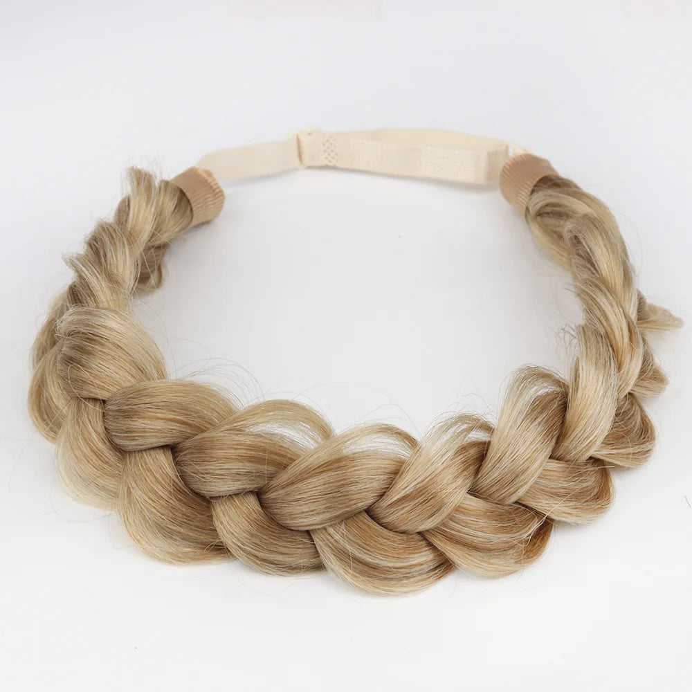 Synthetic Premium Adjustable Handmade Braided Elastic Band Hair Fashion Braiding Hair Headband Headwear For Women