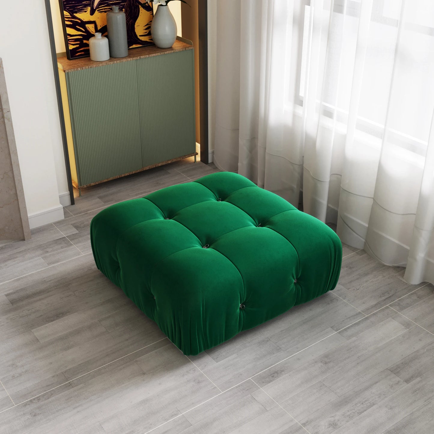 Modern Sectional Sofas Living Room U-Shaped Minimalist Velvet Fabric Large Sofa Couches Luxury 6-Seat Couch with Chaise Ottomans