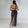 High Waist 2 Piece Bikini Set With Cover Up 2022 Swimsuit Women Print Sleeveless Bathing Suit Beachwear Swimming Biquini New