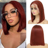 Dark Purple Bob Lace Front Wigs Human Hair Colored 13x4 Lace Frontal Short Straight Purple Bob Wig Pre Plucked with Baby Hair