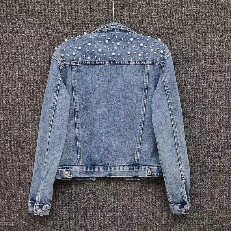 Denim Coat Women Denim Coat Turn Down Collar Single Breasted Full Sleeve Jackets Loose Casual Regular Short Jacket 2024