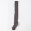 New Women Black White Knee High Lolita Socks Lady Female Over Knee Cute Long Sock Solid Color Stockings For Women