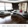 MANBAS Top Grain Genuine Leather Sofa with Corner Sectional Modern Italian Leather Couch Big Arc Shape Living Room Sofas Set