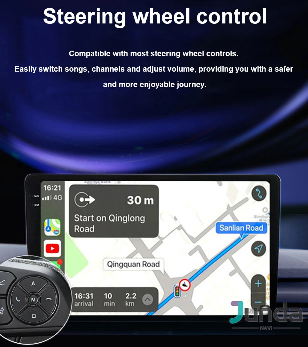 Android 14 Auto Car Radio For Jeep Compass Grand Cherokee Wrangler Chrysler Sebring Town Country Dodge Charger Multimedia Player