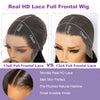 250 Density 13x6 HD Lace Frontal Wig Invisible Real HD Lace 13x4 Full Frontal Lace Wig Straight Pre Plucked Virgin Human Hair