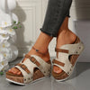 New Arrival Women's Summer 2025 New Platform Wedge-heeled Sandals Plus Size Comfortable Casual Outdoor Open Toe Beach Slippers