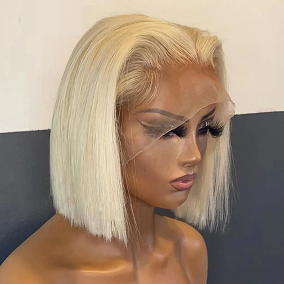 200 Density 613 Blonde Bob Wig Human Hair Remy Brazilian Cheap 13x4 Lace Short Bob Wig Human Hair Wig For Black Women