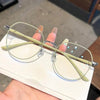 Fashion Metal Anti-Blue Light Glasses Women Men Vintage Ultralight Oval Frame Computer Game Goggles Blue Ray Blocking Eyeglasses