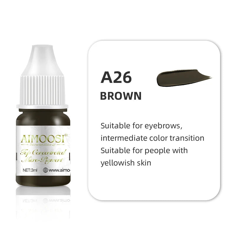 New Top Tattoo Microblading Paint Ink 3ml Pigment For Semi Permanent Body Art Eyebrows Eyeliner Lips Tint Makeup Supplies