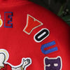 High-density letter embroidery bump-filled star cotton clothing winter trendy style for men and women couples outerwear