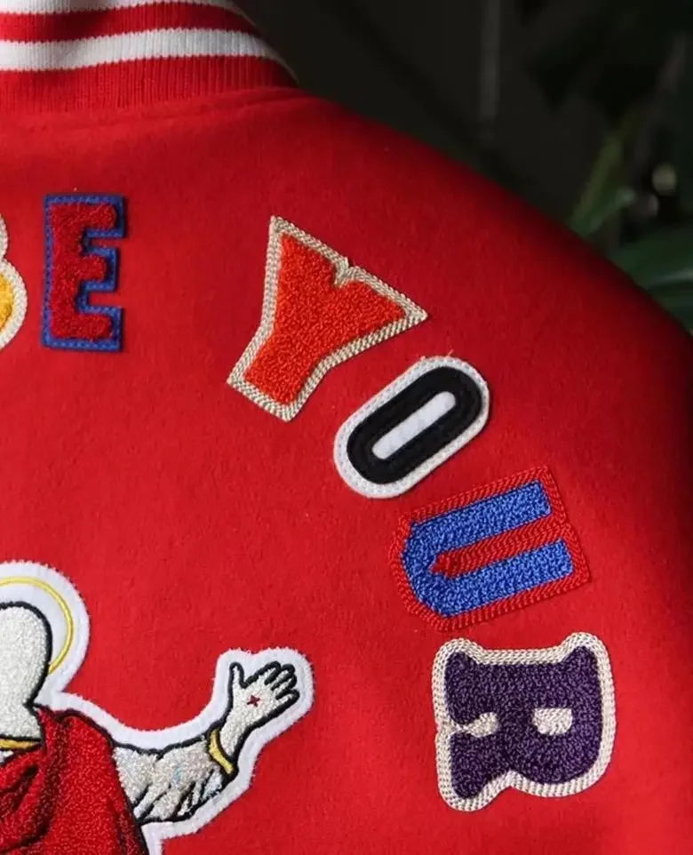 High-density letter embroidery bump-filled star cotton clothing winter trendy style for men and women couples outerwear