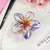 New Gradient Large Flower Acrylic Hair Clip for Women Sweet Hair Claws Crab Clamp Barrettes Hawaiian Headwear Accessories