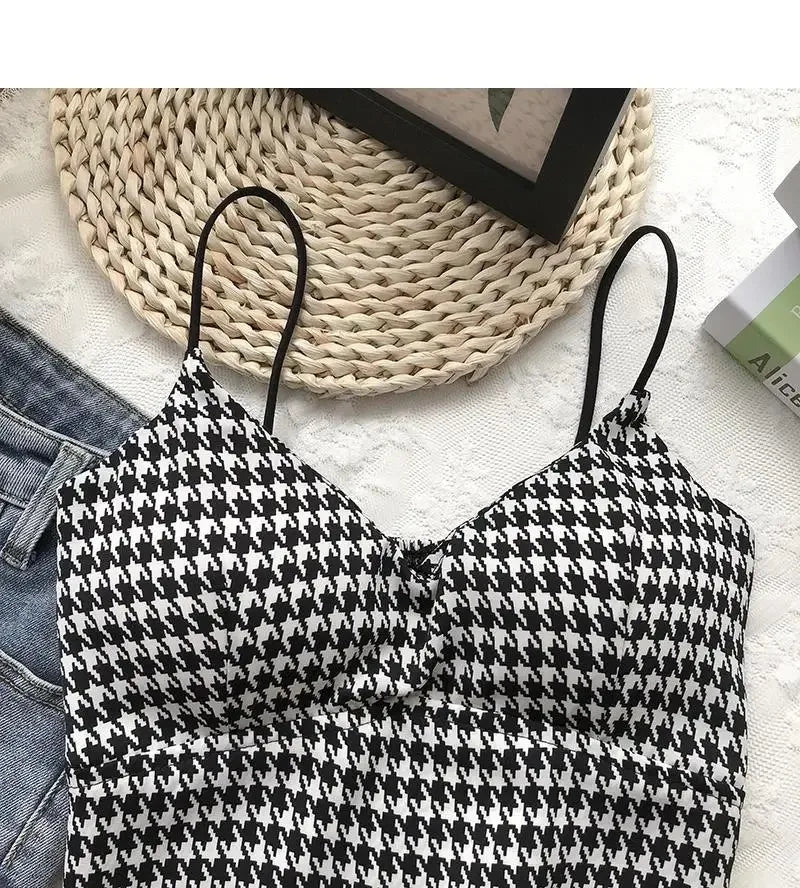 Crop Top Women Sexy Wireless Push Up Padded Tank Top Slim Was Thin Sports Summer Camisole 2023 New