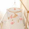 Baby Crib Mobile Bed Bell Rattle Toys Wooden Crochet Stars Pendant Bed Bell Toys Newborn Comfort Crib Bracket Hanging Toys Gifts