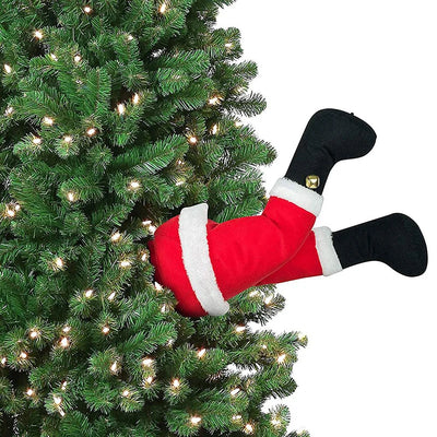 Christmas Tree Decoration Plush Santa Claus Leg Door Decor Santa Claus Elf Leg Christmas Ornament For Xmas Party Hanging Pendant