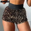 2023 Summer Women Mini Shorts Fashion Trend Sequined High Waist Glitter Clothing Sexy Skinny Party Nightclub Shorts Streetwear