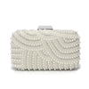 Beading Women Clutch Bags Pearl Hollow Out Metal Chain Shoulder Handbags Flap Glitter Rhinestones Party Dinner Prom Cocktail Eve
