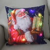 45cm Glowing Santa Claus Pillowcase with Led Lights 2023 New Year Decoration for Home Christmas Ornament Decor Led Cushion Cover