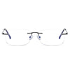 Men Blue Light Blocking Reading Glasses Women Dimond Cutting Rimless Eyeglasses Frame Anti Fatigue Hyperopia Presbyopic Eyewear