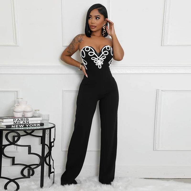 CUTENOVA Women'S Spring Summer Camisole V-Neck Offset Printed Zipper Sleeveless Slim Jumpsuit Fashion  Casual Sexy Jumpsuits