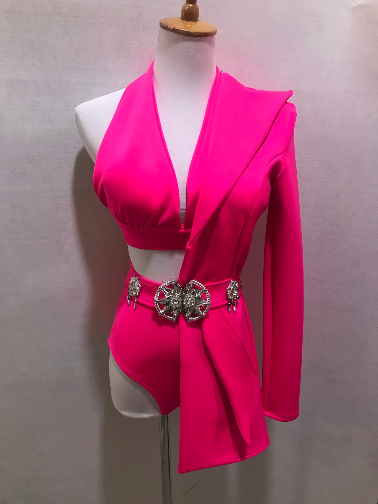 Bar Nightclub Women Singer Dancer Team Stage Performance Clothes Irregular Bikini Blazer Rave Outfit Modern Jazz Dance Costume