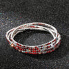 5Pcs/Lot Elastic Crystal Bracelets 2mm Charming Gold Color Crystal Rhinestones Metal Bangle Bracelet Jewelry DIY Gift