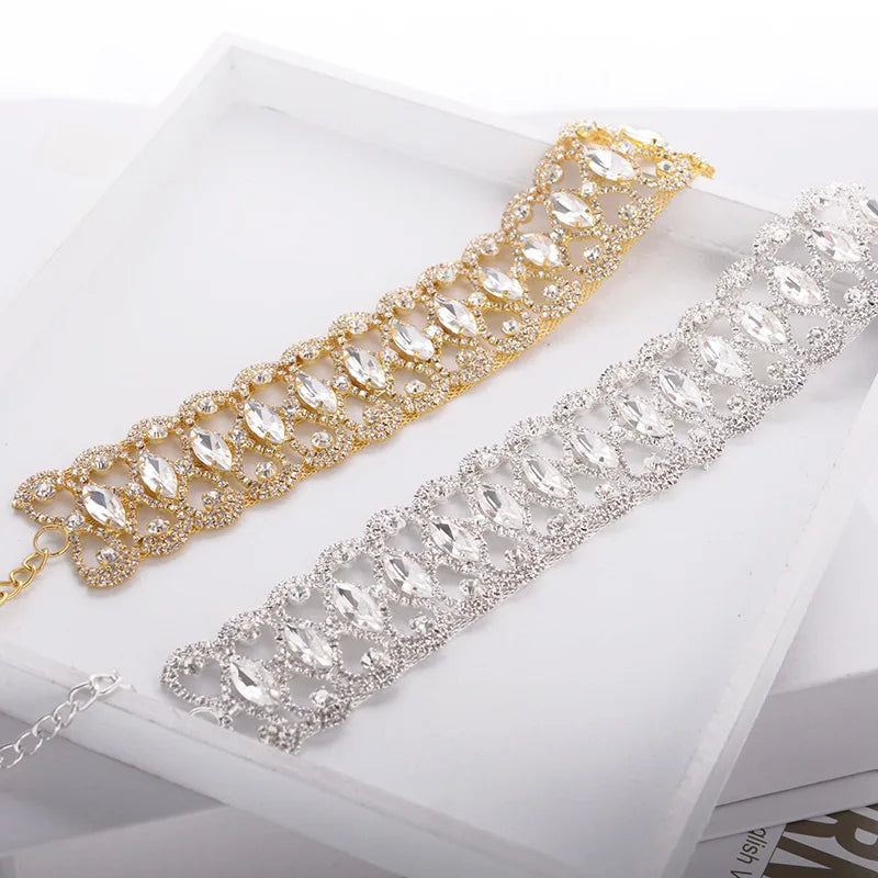 Rhinestone Choker Necklace 2023 Statement Necklaces For Women Big Fashion Necklace Collar Party Chunky Necklace Collier Bijoux