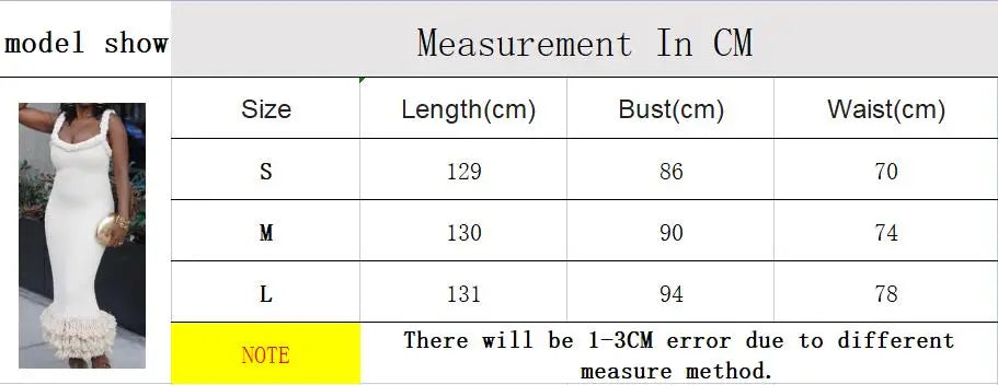 Fashion Yellow Tassel Knitted Sling Midi Dress for Women 2024 Sexy Backless Sleeveless Summer Beach Party Lady Robes