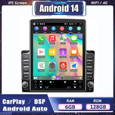 For Tesla Style 2 Din Android 14 Car Radio For Nissan Hyundai Kia Toyota Multimedia Video Player Navi Stereo Carplay Mirror link