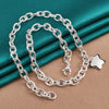 DOTEFFIL 925 Sterling Silver Star Pendant 18 Inch Chain Necklace For Woman Wedding Engagement Fashion Jewelry