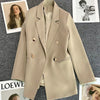 Spring Autumn High Quality Long Sleeve Female Blazer Double Button Jacket Ladies Business Work Wear Formal Coat Women Outerwea