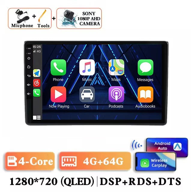 For Audi A3 8P 2003-2013 Android 14 RS3 Sportback 2Din CAR Multimedia Carplay Video Player Stereo Radio WIFI 4G DSP Navigation