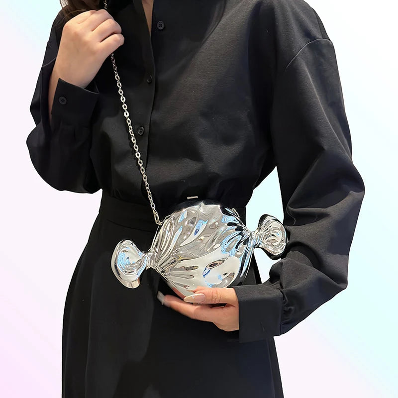 Acrylic Evening Clutch Bag For Women Luxury Shoulder Bag Handbag And Crossbody Bags Party Prom Wedding Shiny Candy Design Purse
