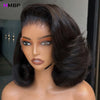 Straight Bob Super Double Drawn Glueless Lace Frontal Wig Human Hair Ready To Go 13×6HD Lace Front Wig Preplucked Hair For Women