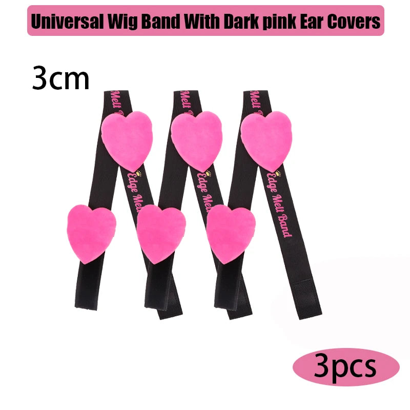 Lace Melting Band With Ear Cover Elastic Band For Wigs Black Wigs Edge Wrap To Lay Edges Wig Headband Lace Frontal Band