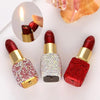 Luxury Diamond Lipstick Inflatable Lighter Mini Butane Pink Water Diamond Portable Lighter High End Women's Smoking Gift