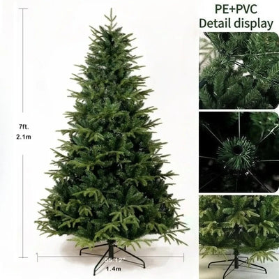 Artificial Christmas Tree PE+PVC Encryption with LED Lights Large Christmas Tree 120CM-240CM Home Christmas New Year Decorations