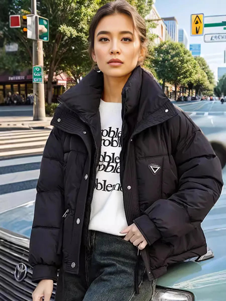 2024 Winter Korean Women Puffer Parkas Thick Warm Down Cotton Padded Coat Female Loose Outwear Clothes Short Jacket Overcoat
