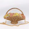 The New Diamond-Encrusted Dinner Baskets Bag Women's Handbag Cross-Body Evening Clutch Flower Elegant Bags Vintage Crystal Bags