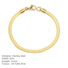 eManco Stainless Steel Adjustable Classic Snake Chain Bracelet Women's Gold Plated Jewelry Wholesale