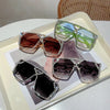 KAMMPT Rhinestone Shine Brand Design Sunglasses Fashion Women Grey Sun Glasses Trendy Decoration Sun Shades for Party Driving